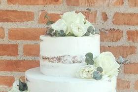 Wedding cake blanc eucalyptus