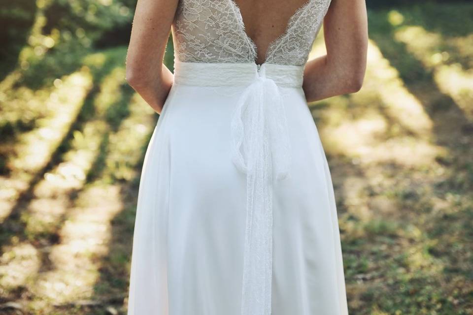 Robe de mariée dos nu