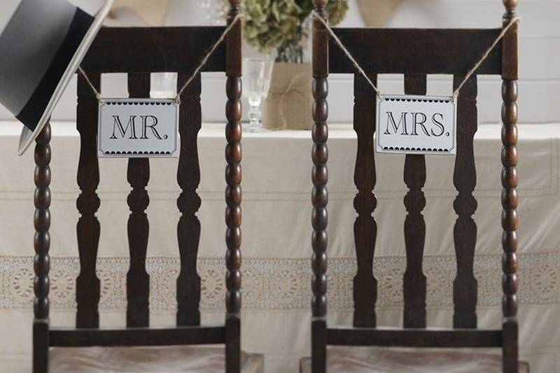 Pancarte Chaise MR et MRS