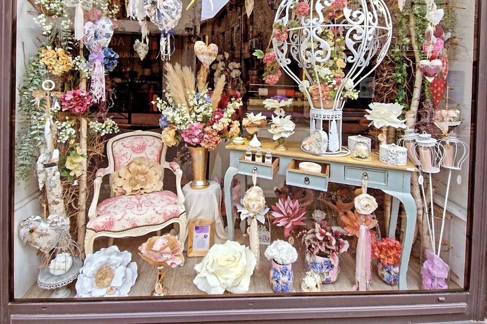Vitrine romantique bohème