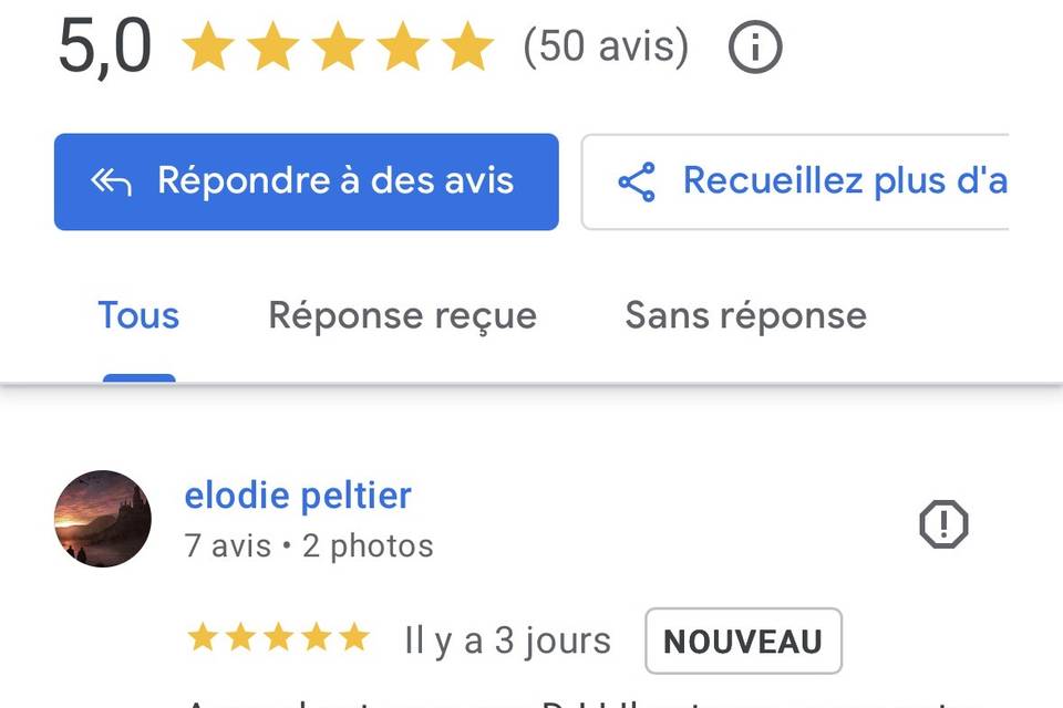 Avis client certifié ⭐️⭐️⭐️⭐️⭐