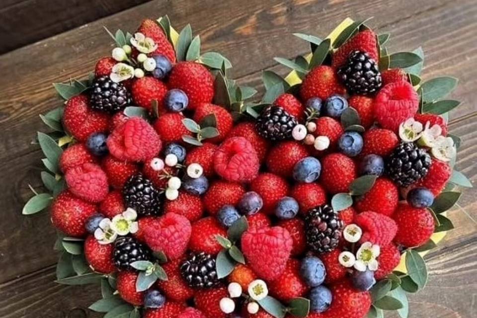 Cœur fruits rouges