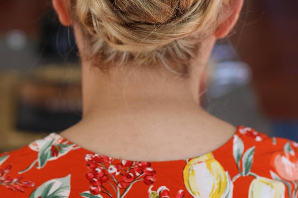 Chignon de mariée.