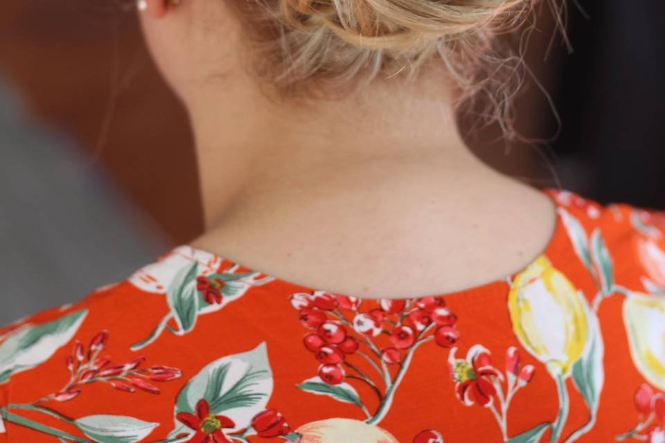 Chignon de mariée.