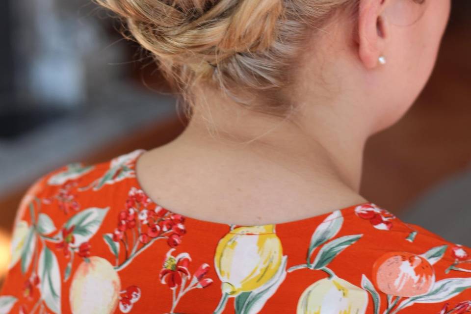 Chignon de mariée.