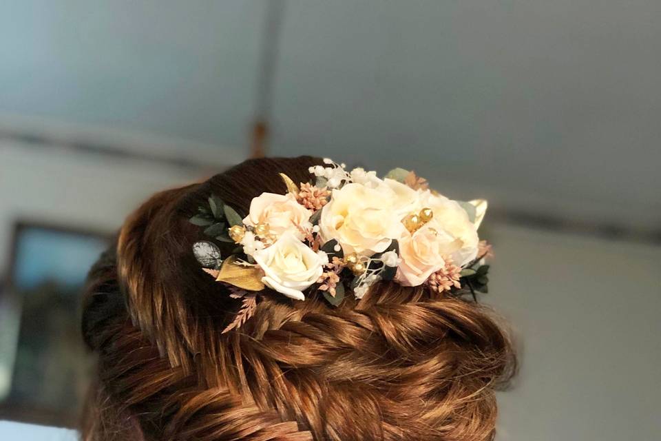 Chignon de mariée.