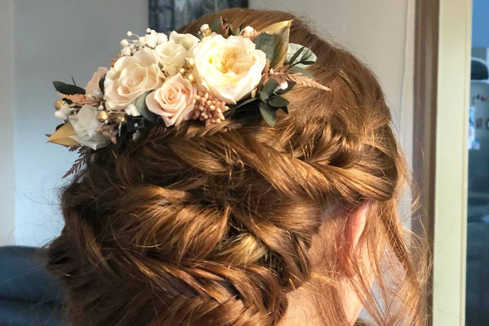 Chignon de mariée.