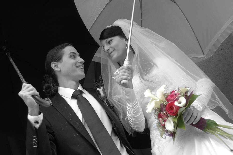 Mariage pluvieux ... mariage heureux !!!