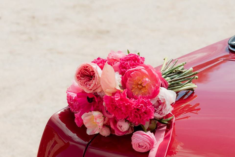 Voiture & bouquet