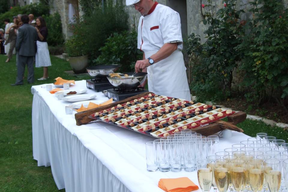 Cocktail  extérieur  mariage