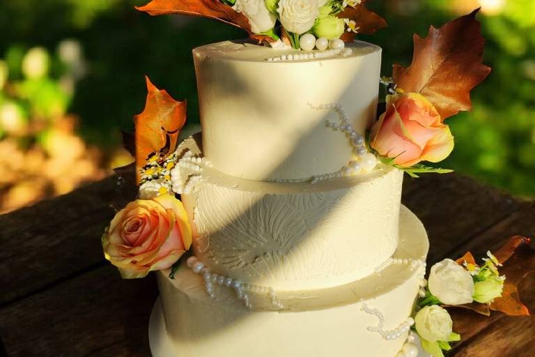 Wedding cake automnal