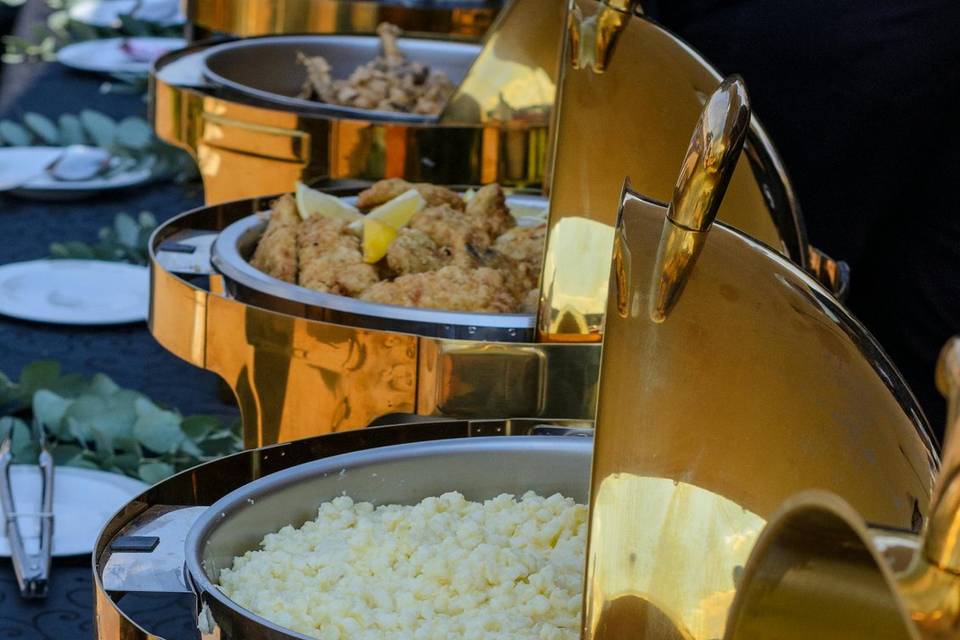 Buffet chaud savoureux