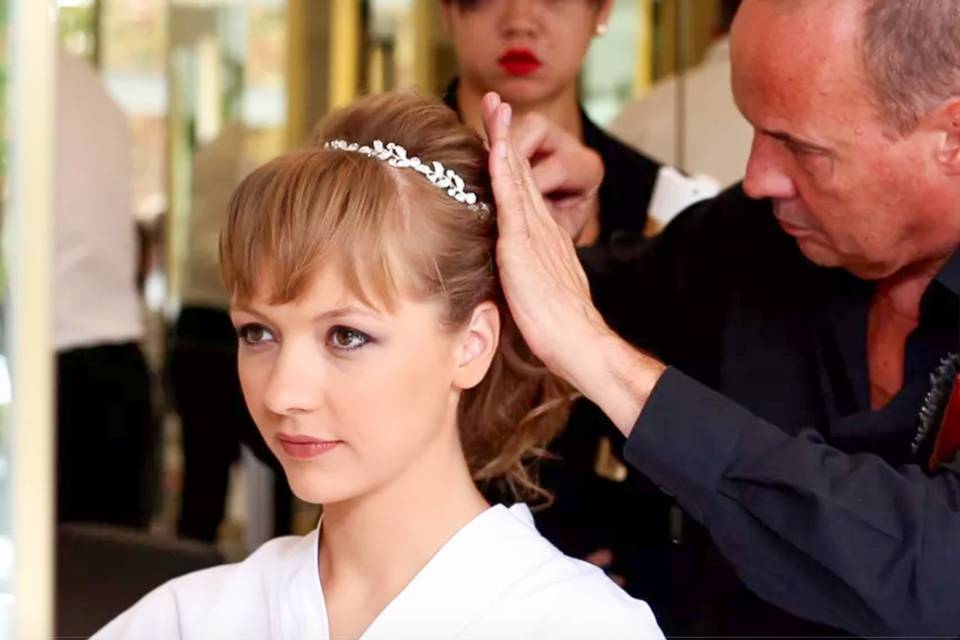 La mariée se prépare