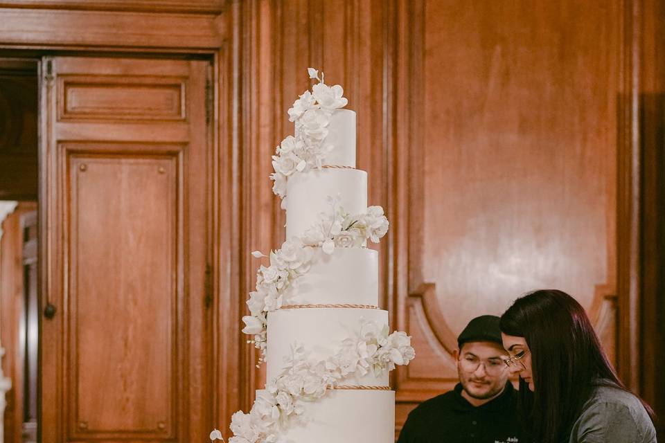 Wedding cake fleurs en sucre