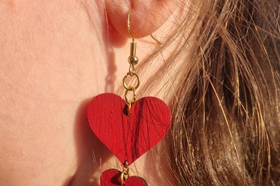 Boucles d'oreilles en bois