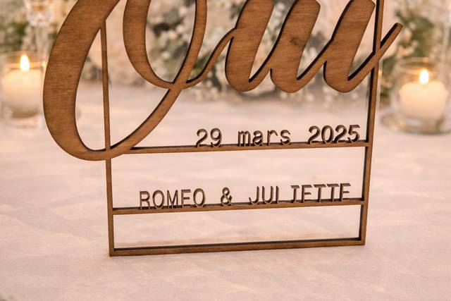 Faire part en bois