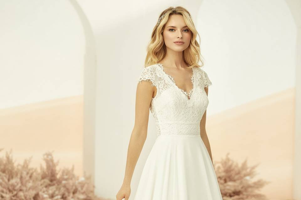 Robe de mariée bohème Bianco