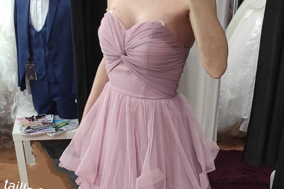 Robe bustier vieux rose