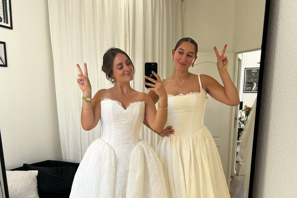 Essayages de robes de mariée