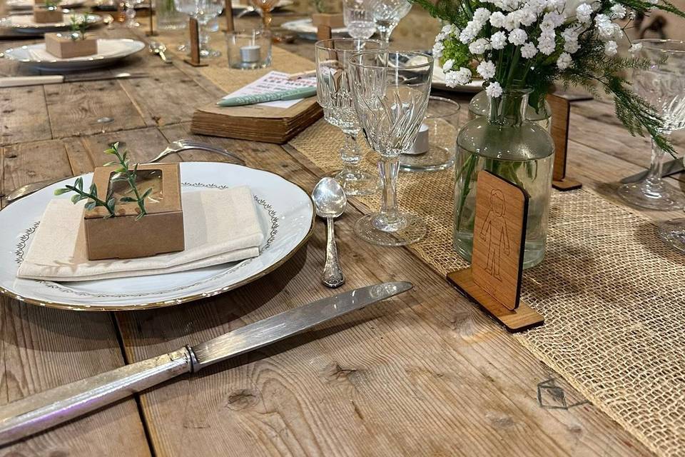 Décor de table - soliflores
