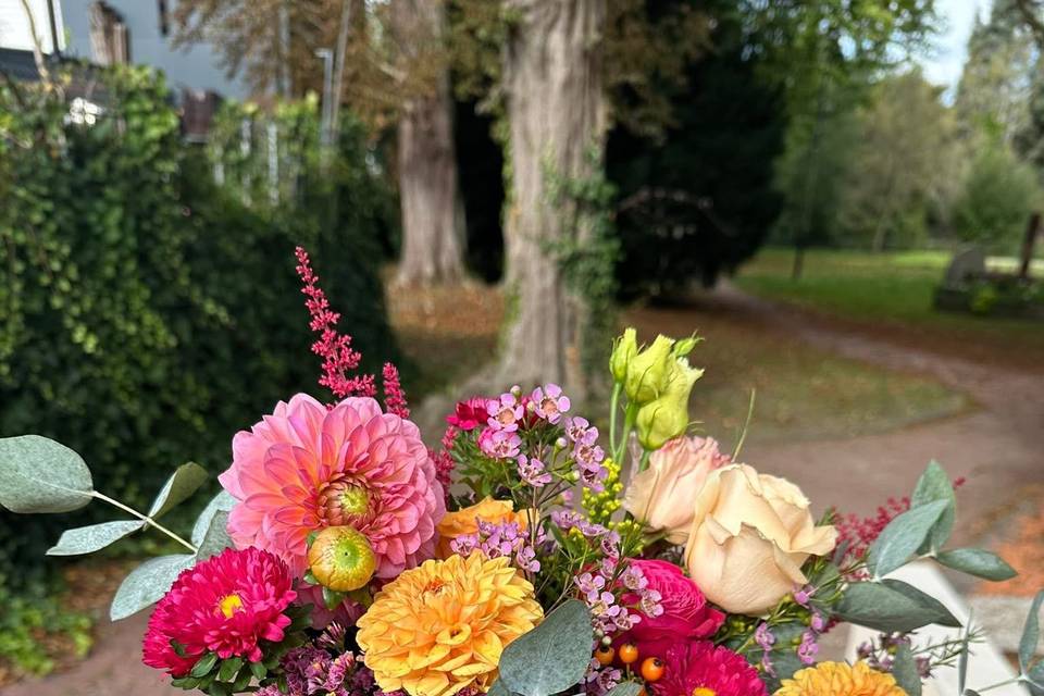 Bouquet de mariée flou