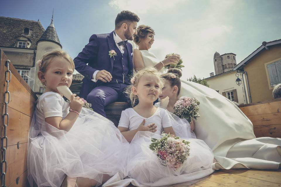 Les enfants du cortège d'honneur