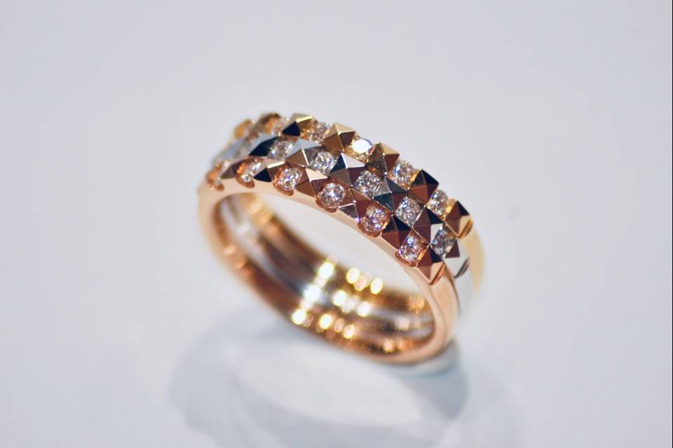 Trois ors et diamant