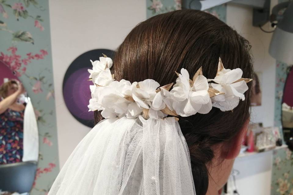 Chignon avec voile