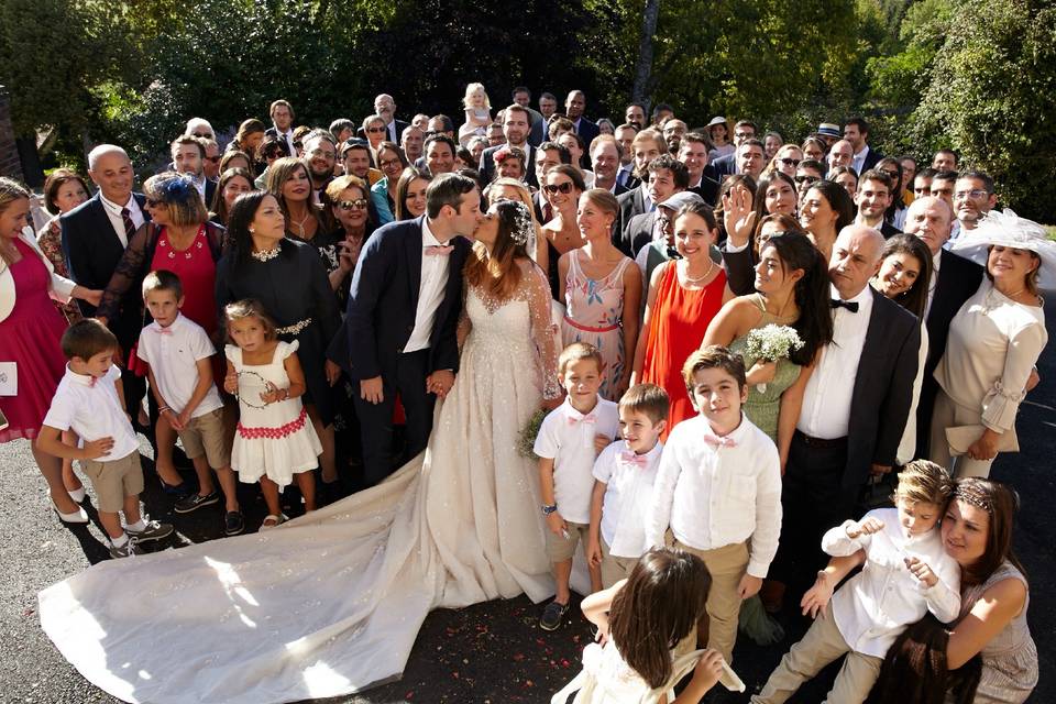 Photo de groupe à l'église