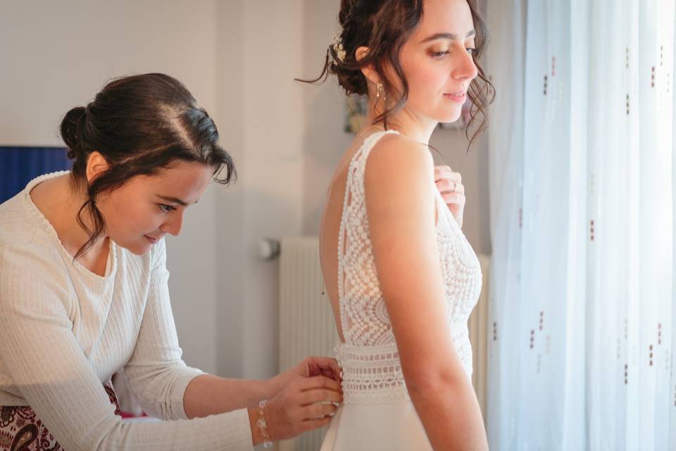 Robe de mariée sans manche
