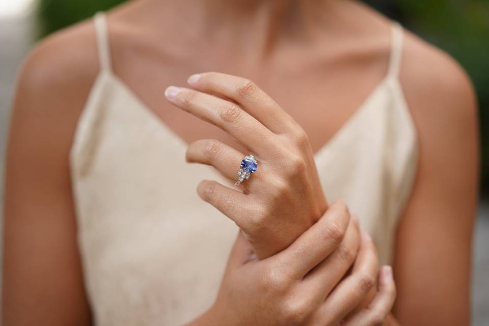 Bague saphir jaune