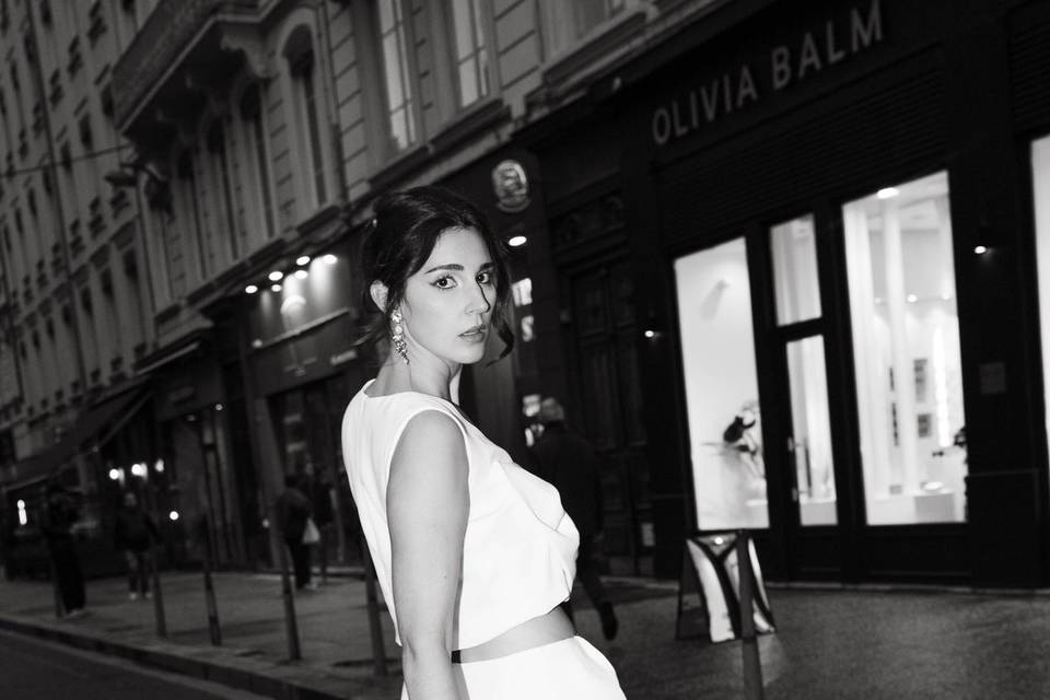 Robe de mariée minimaliste