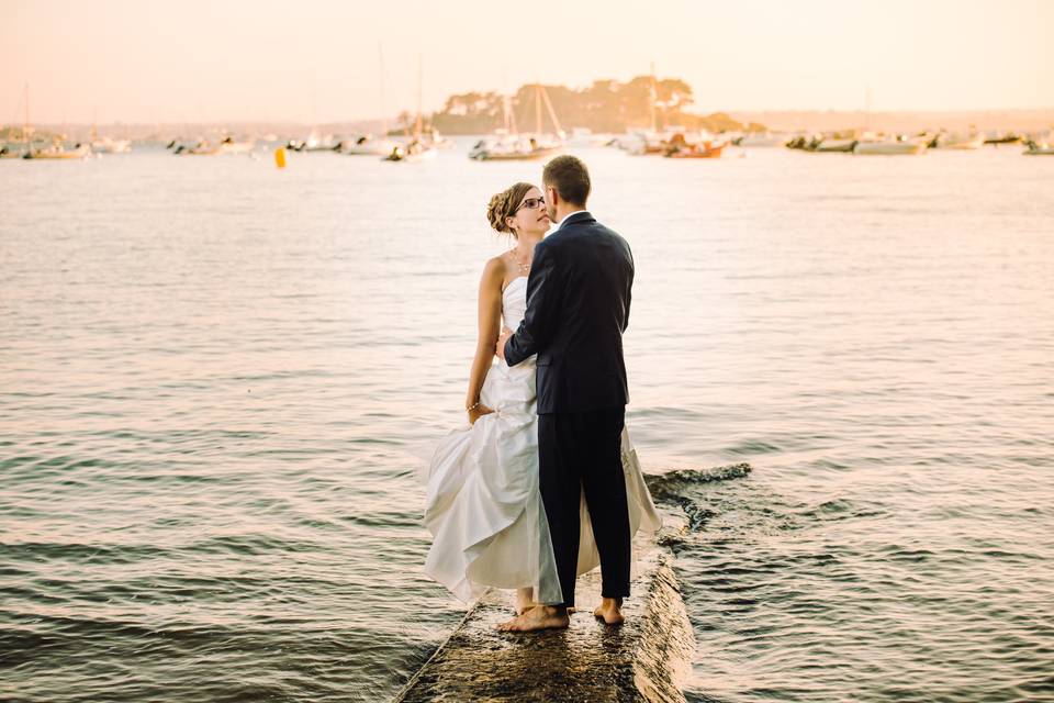 Couple à la mer