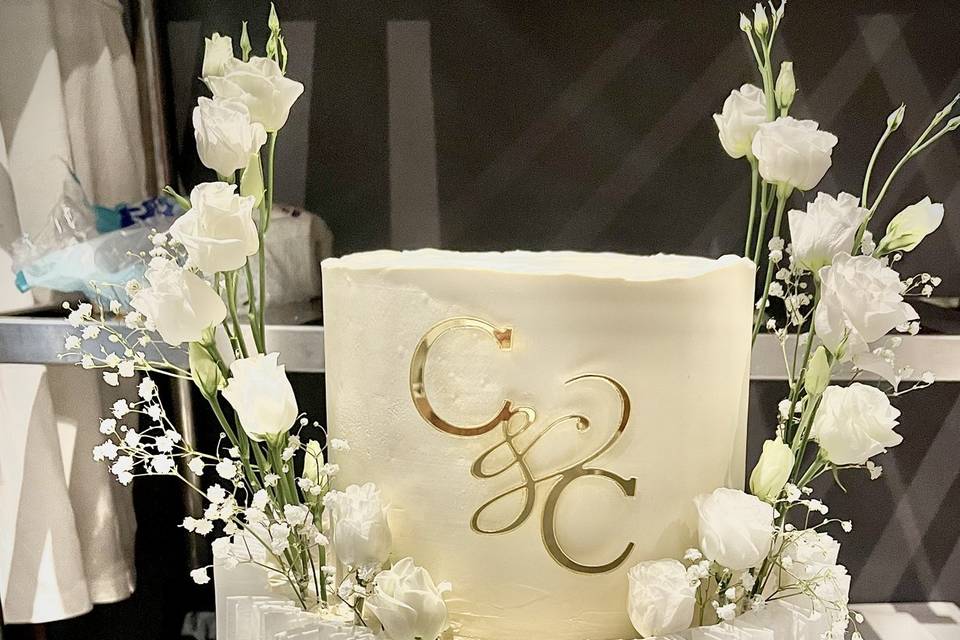 Weeding cake avec wafer paper