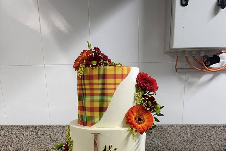 Weeding cake thème madras