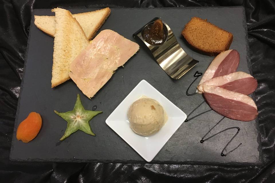Foie gras, filet de canard