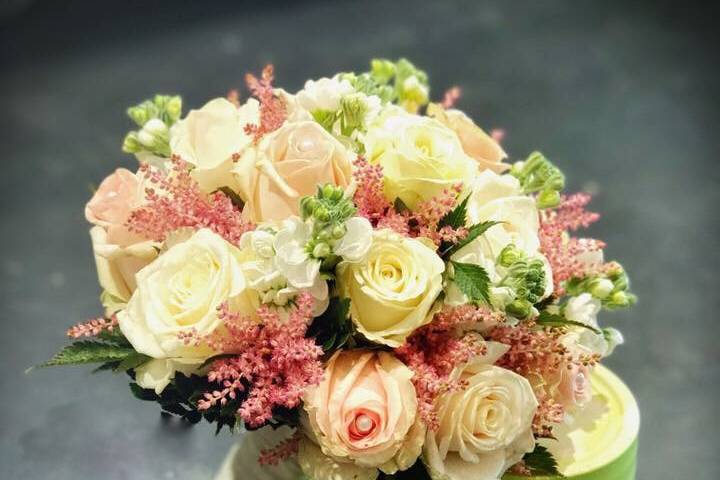 Bouquet de mariée rond champêt