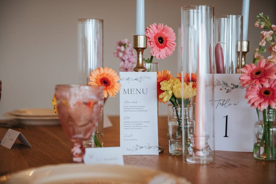 Table fleurie