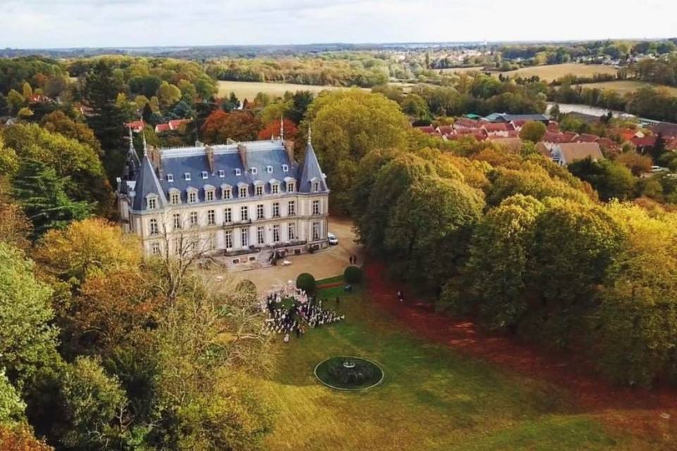 Vue aérienne en automne