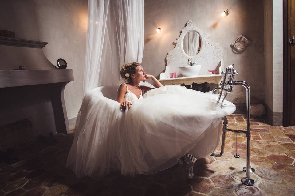 Bride in the bath