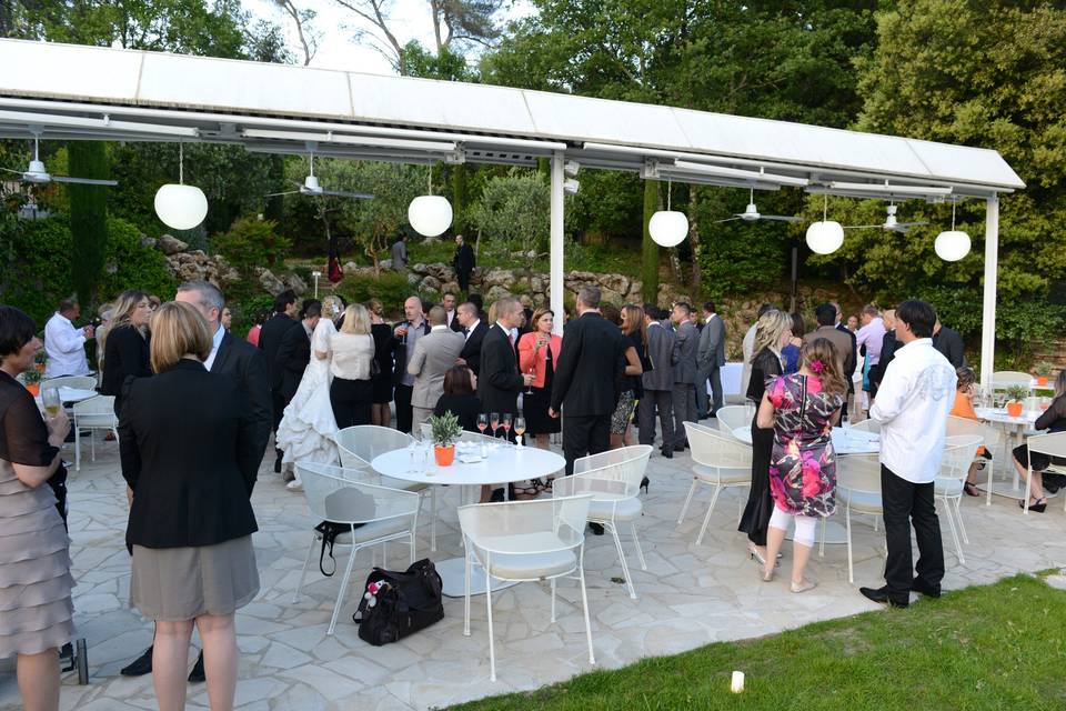 Cocktail sur la terrasse