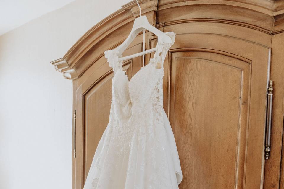Détail robe de mariée Oise