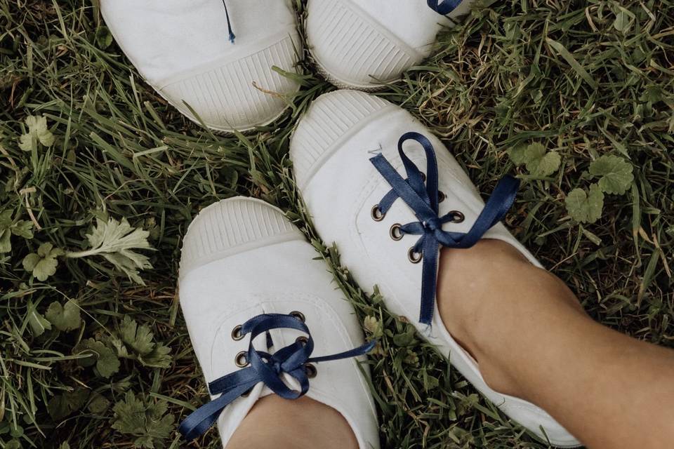 Détails chaussures des enfants