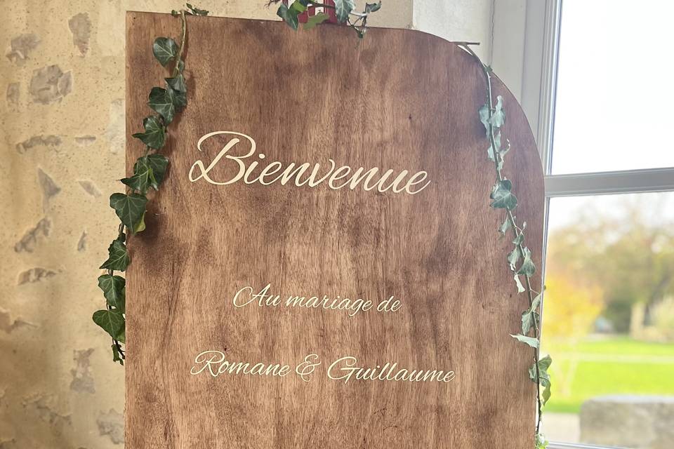 Panneau de bienvenu