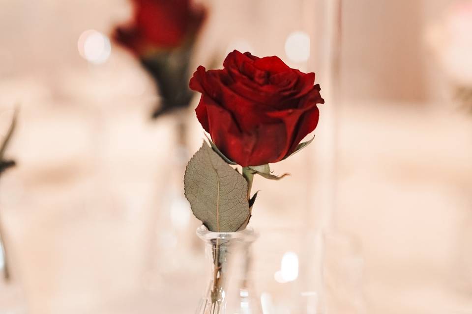 Décoration table rose