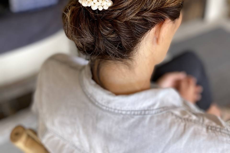 Chignon cheveux courts