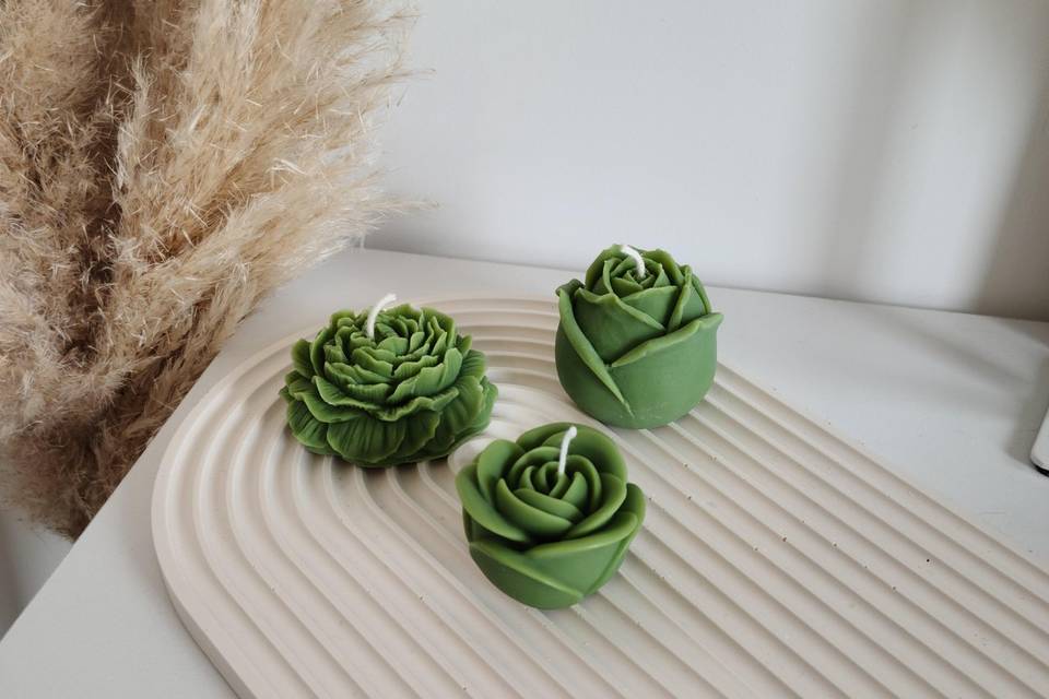 Bougies en forme de fleurs