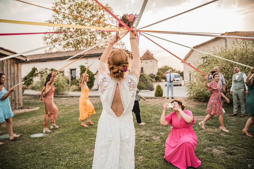 Bouquet et ruban