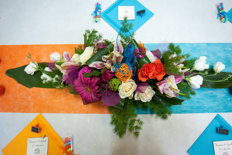 Composition florale de table