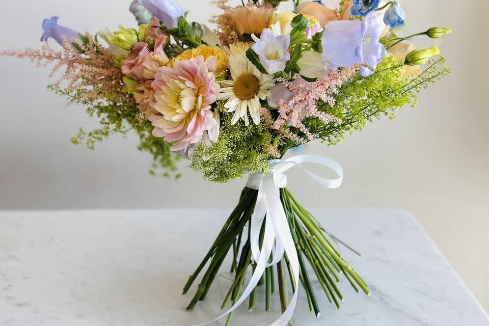Bouquet de mariée coloré